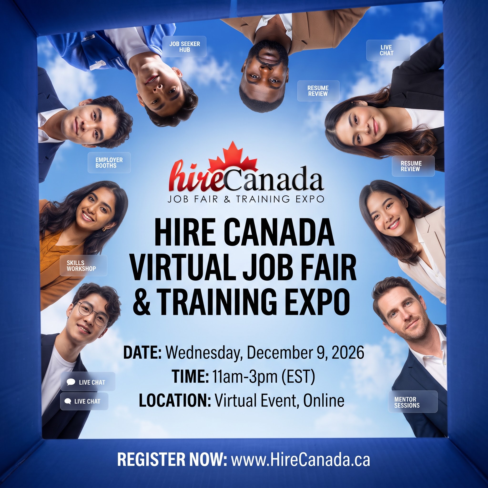 Hire Canada Virtual Job Fair ad 1080×1080 4